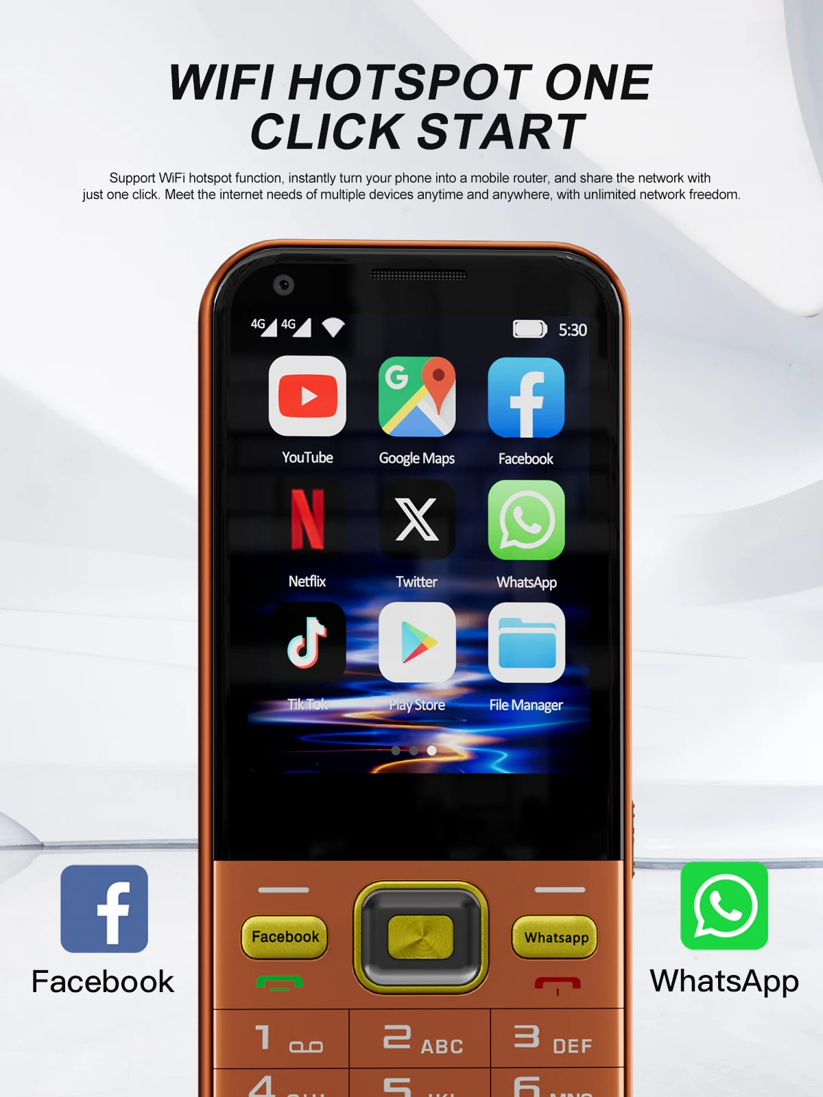SERVO F6 Ultra Unlocked 4G LTE Button Android Smartphone 2.8" Screen Dual SIM GPS Bluetooth Torch Play Store Backup Mobile Phone