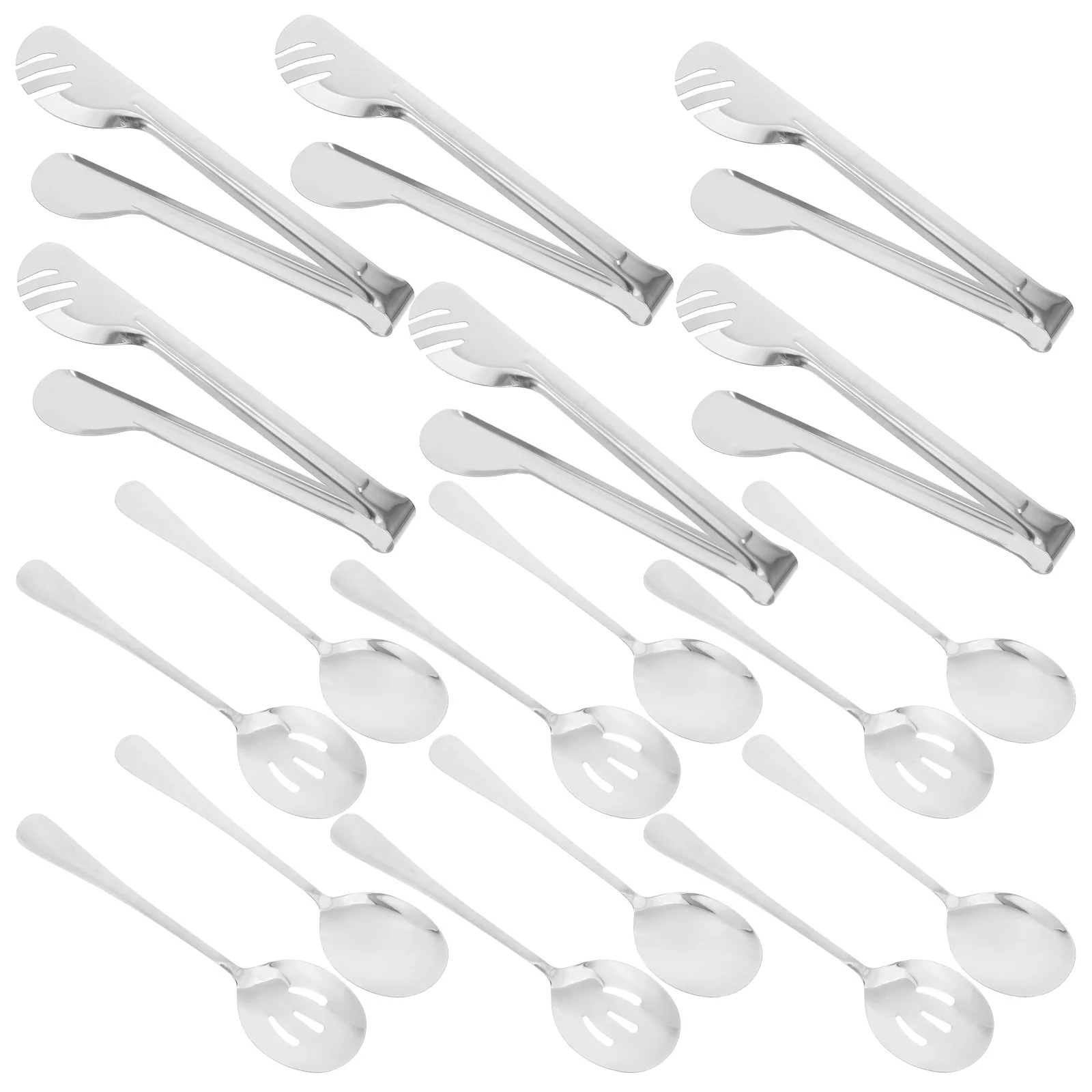 

18 Pcs Stainless Steel Cutlery Set Buffet Spoons Cooking Utensils Dining Demitasse Catering Serving