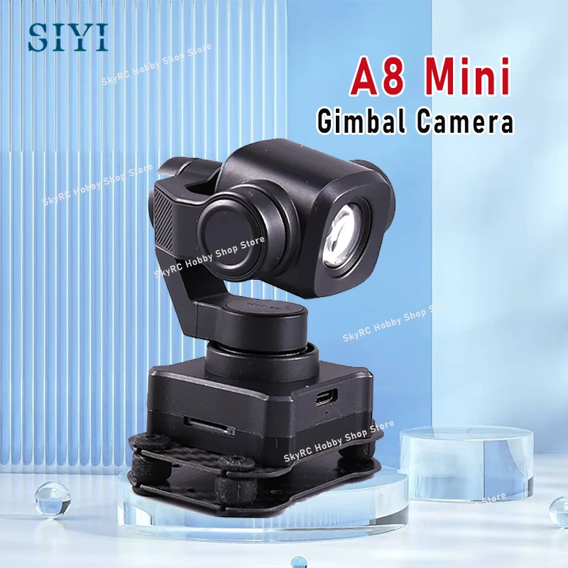 

SIYI A8 Mini 4K 8MP камера Ultra HD 6-кратный цифровой зум-камера с карданным подвесом и датчиком 1/1,7 дюйма, 95 г, легкий вес 55x55x70 мм