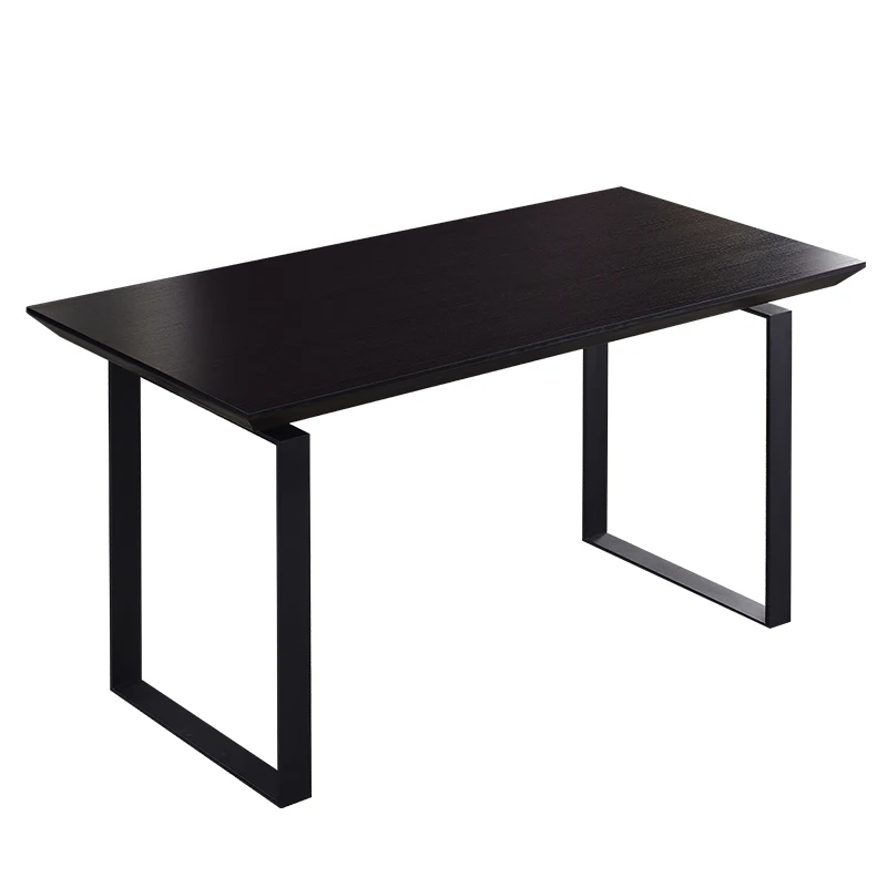 

Nordic desk Italian minimalist desk modern minimalist, computer desk black solid wood home writing table and chairs
