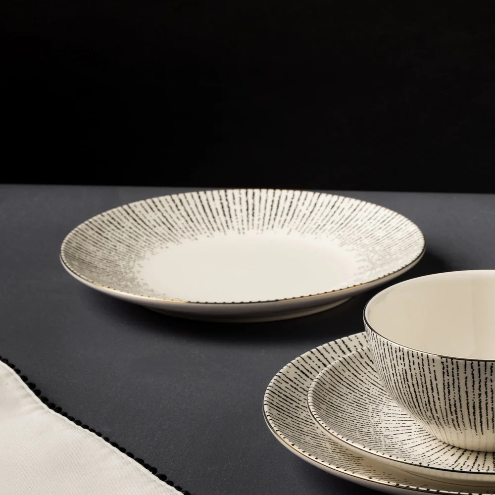 طبق عشاء من الخزف الحجري، نمط فريد من نوعه، طبق تقديم دائري من السيراميك، آمن للاستخدام اليومي، تجمعات خاصة #4