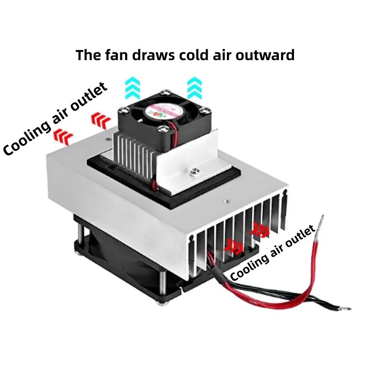 Chip di refrigerazione a semiconduttore Raffreddamento 12V Dispositivo di raffreddamento elettronico Peltier Dispositivo di raffreddamento frigorifero Condizionatore d'aria per animali domestici