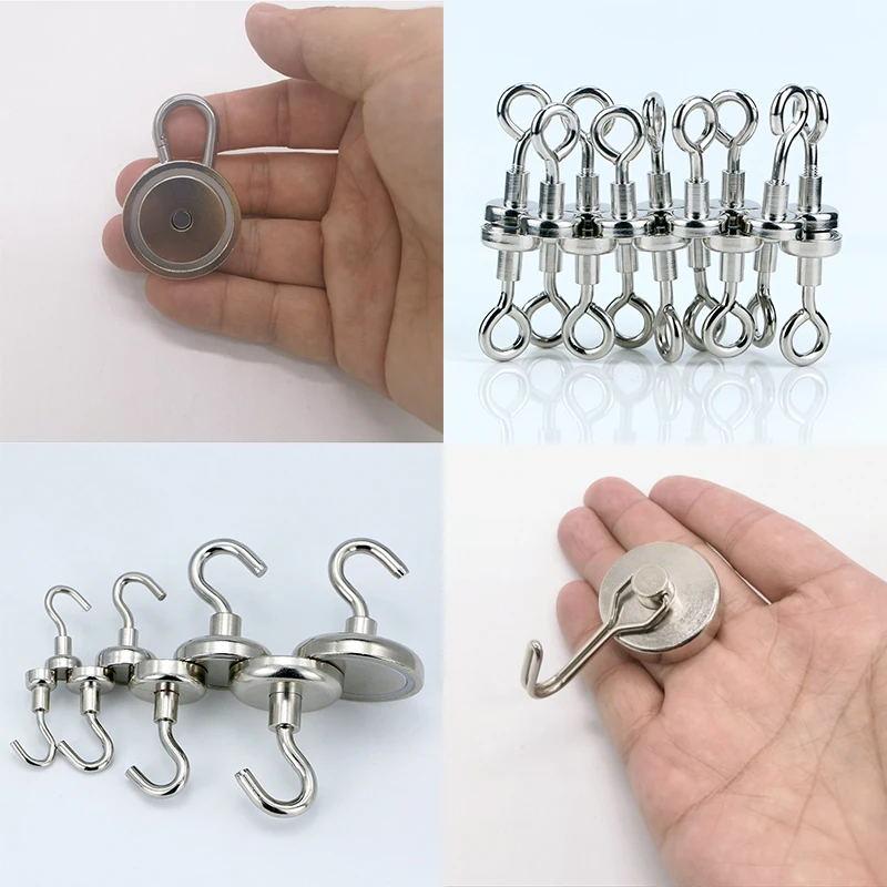 Super Strong Round Neodymium Magnet Pot Fishing Salvage Hook Magnets Neodymium Powerful Magnetic Fishing Magnet Searcher