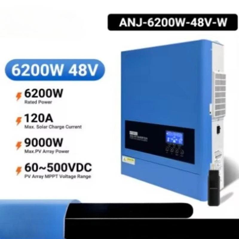 O-ff-gr-id&on Gr-id Inverter Built in Wifi MPPT ANJ-6200-48V-W 6.2kw Inverter