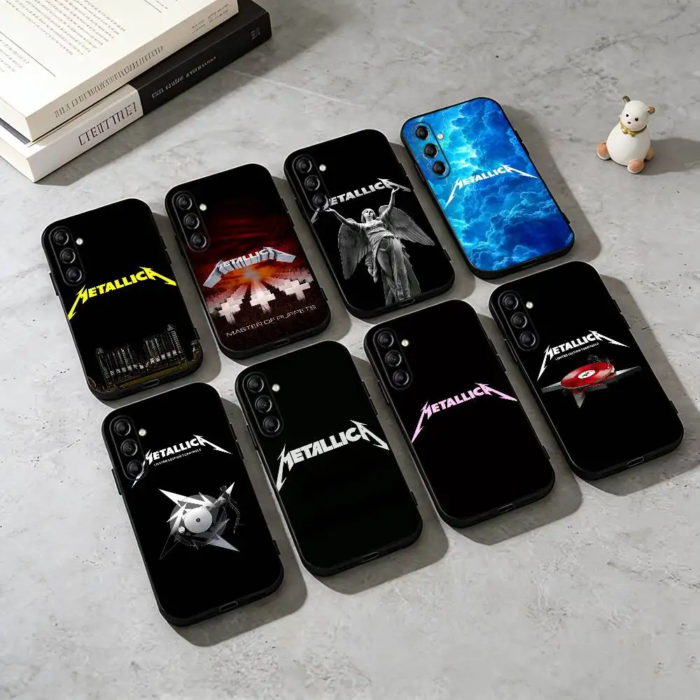 Logo Music M-Metallica A-Album  Phone Case For Samsung Galaxy A73,A72,A71,A70,A53,A52,A51,Soft Silicone Black Cover