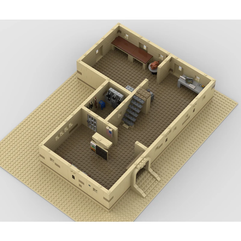 Modèle de films étoiles militaires, briques de construction MOC, maison à deux étages, technologie modulaire, cadeaux de vacances, jouets à assembler pour enfants, costume