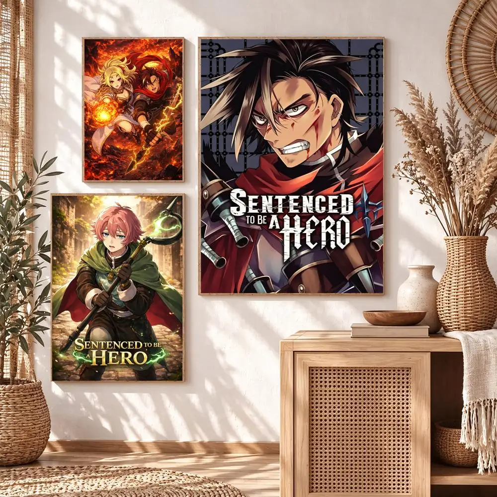 comic Sentenced to Be a Hero Poster Poster HD Printing Cozy Warm Style Home Decor Suitable for Living Room Bedroom Gift