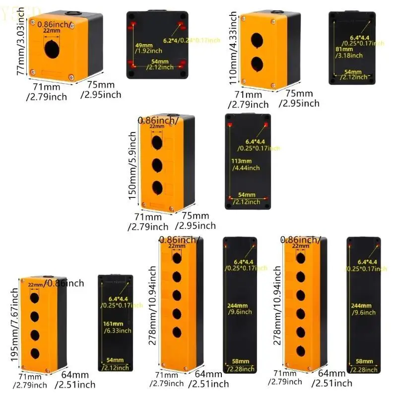 Caixa botão controle resistente à corrosão Y5GD