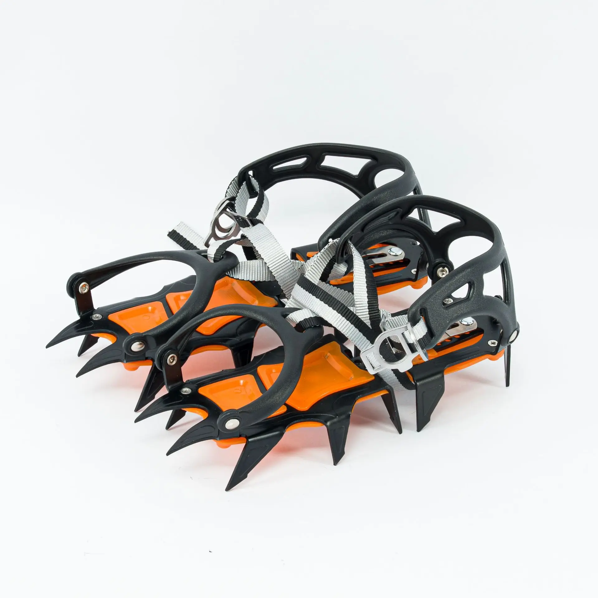 Factory Direct Walking on Ice&Snow Adjustable 12-tooth Ice Claw Climbing Grips Snow and Ice Hiking Scratcher Crampons Anti Skid