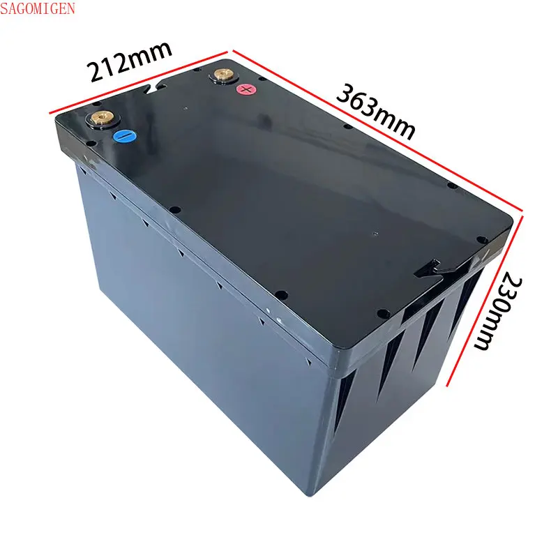 12V 24V Lifepo4 Battery Storage Boxes Case 50Ah 90Ah 105Ah 180Ah 200Ah Solar Cells RV Battery Case Plastic Box Removable Shell