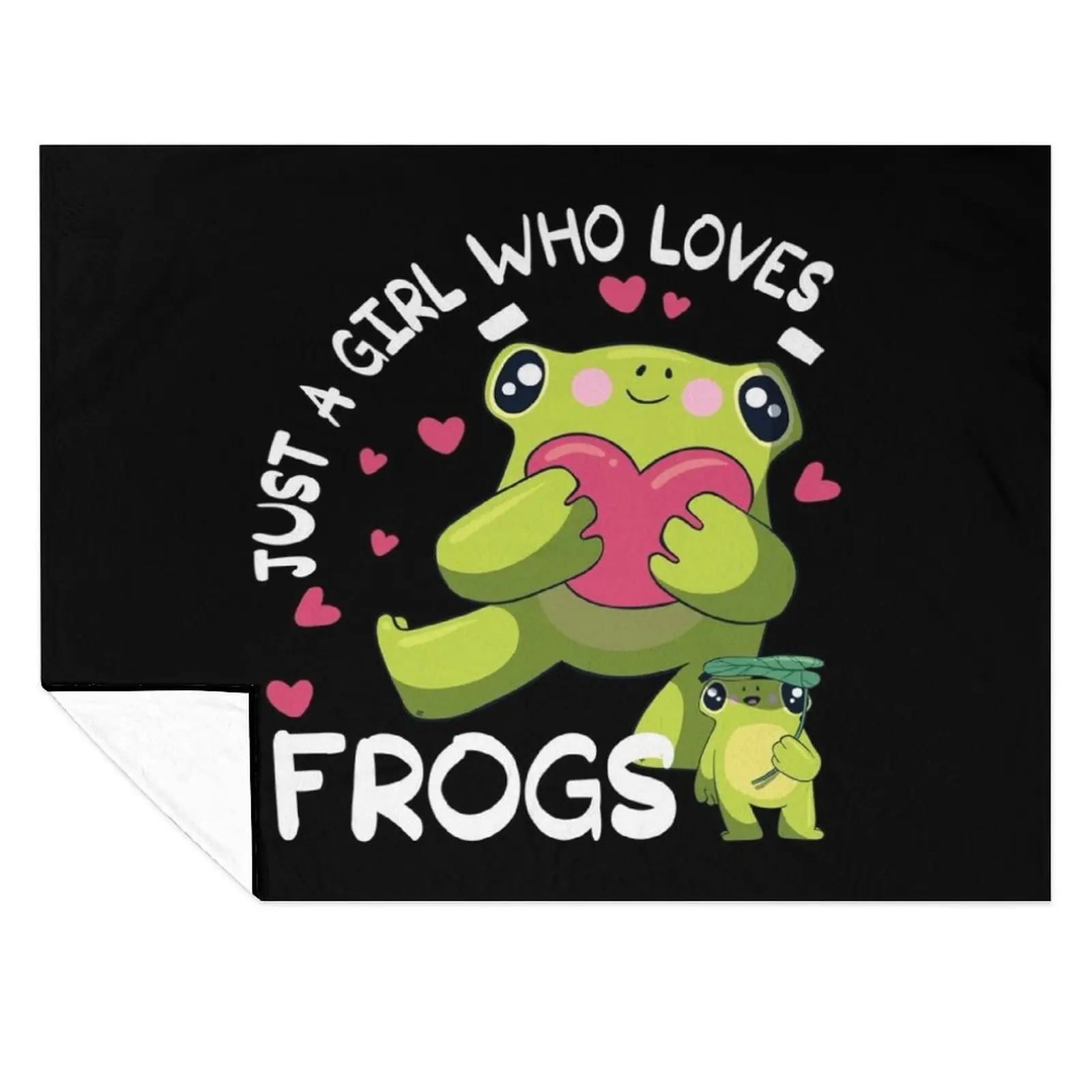 

Just a girl who loves frogs Throw Blanket Bed linens Summer Decoratives Blankets