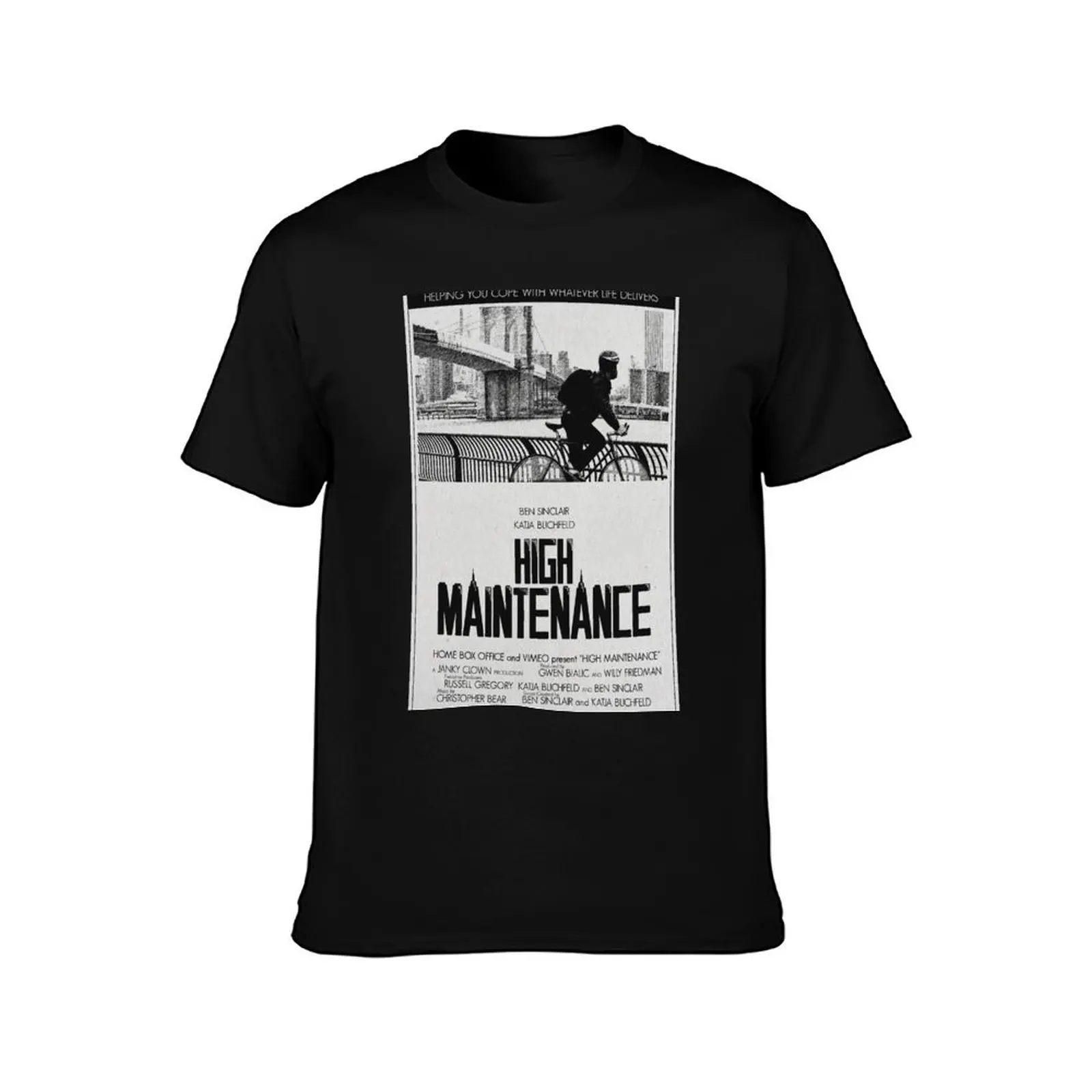 High Maintenance The Guy Artwork T-Shirt Classic Crew Neck Cotton T-Shirt