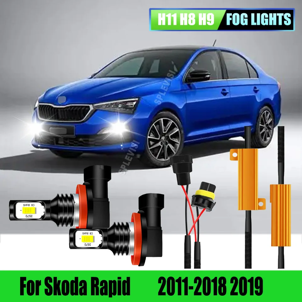 

Upgraded H11/H8/H9 LED Light Bulbs Resistor Kit Error Decoder For Skoda Rapid 2011 2012 2013 2014 2015 2016 2017 2018 2019