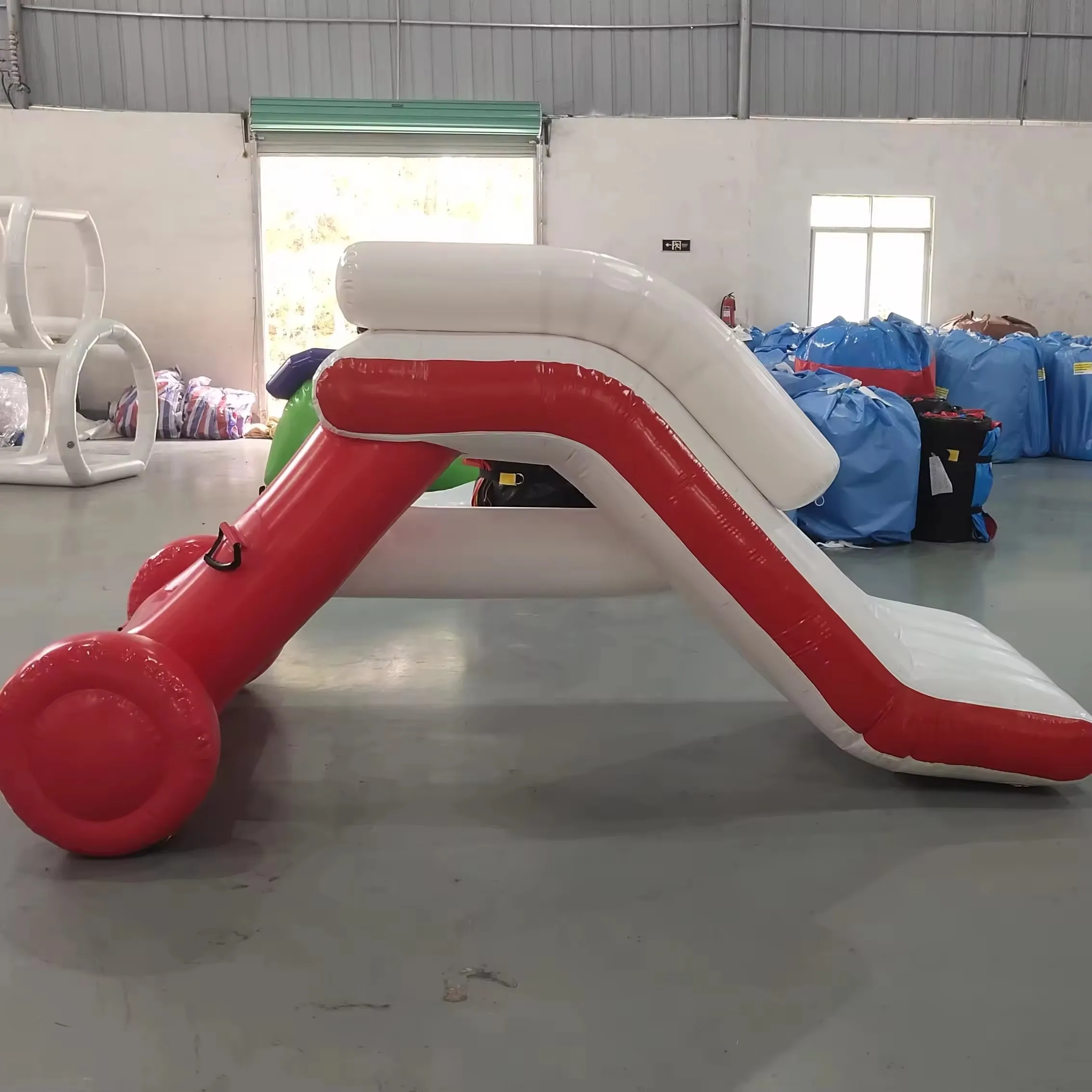 Custom Water Park Equipment Water Sports Inflatable Airtight Paddle Board Slide With Inflatable Floating Platform Dock