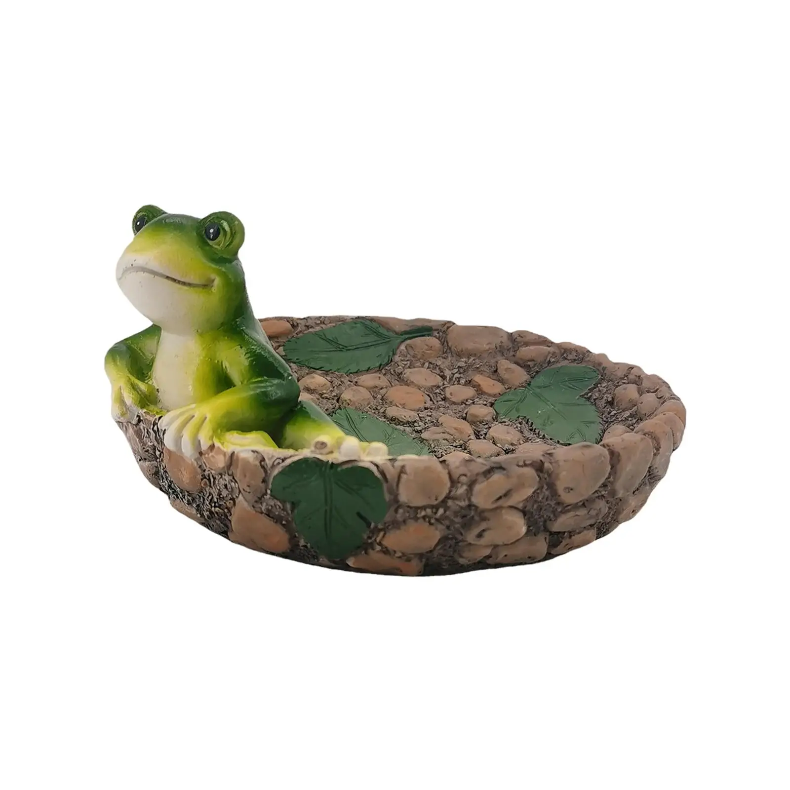 Frog Figurine IS Paddling in The Pool Handpainted for Office Garden Home