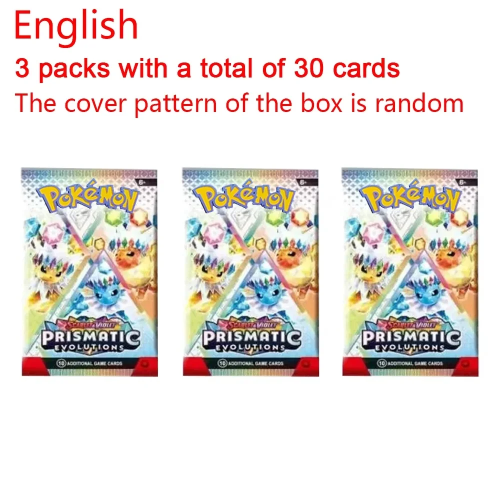 360 stks/set Engelse Pokémon Kaart Prismatic Evolutions Scarlet Violet 151 Engelse Booster Battle Transactie Kaart Geschenken