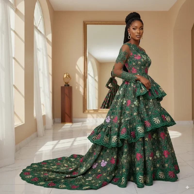 

5-ярдовая высококачественная швейцарская кружевная ткань, сухая кружевная вышивка, африканские ткани из 100% хлопка, швейцарская вуаль, кружево в Дубае, стиль 27L592801