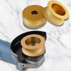 20mm Bore Dia 3 Inch 75mm Round Dry Vacuum Brazed Diamond Grinding Wheel Demi-bullnose Edge Marble Edging Profile Grinding Disc