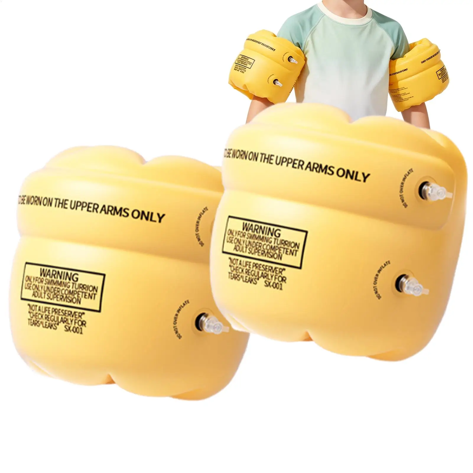 Schwimm-Armbänder für Kinder, aufblasbare Auftriebsarmstulpen, 1 Paar, aufblasbare, leichte Sicherheits-Schwimmarmbänder, Wasser-Schwimmhilfen – Detail 2