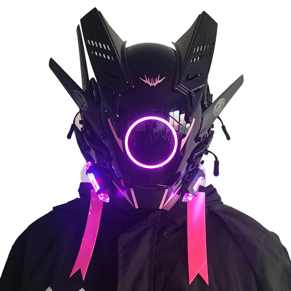 

Cyberpunk mask Cosplay men LED light-emitting Halloween mask Cosplay Masquerade Suitable for Party Music Festival Accessories