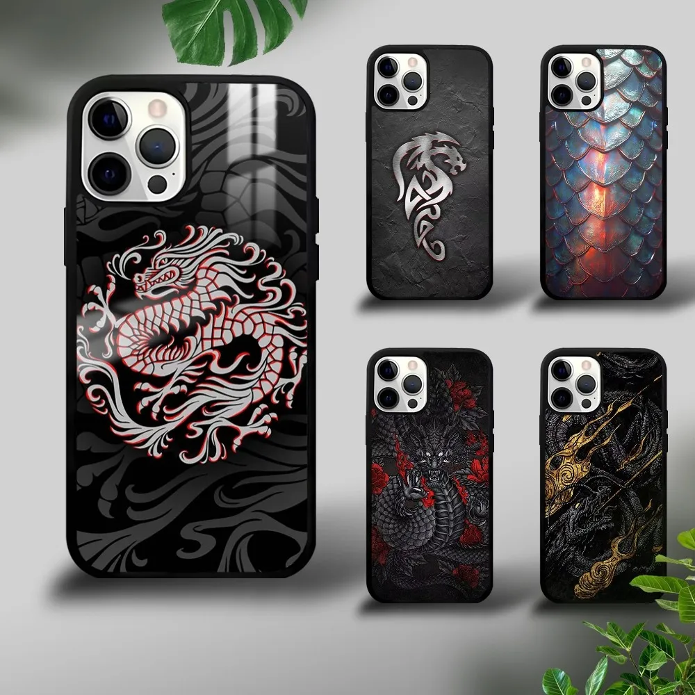 

Luxury Cool Dragon Phone Case For iPhone 16 15 14 13 12 11 Pro Xs Max Mini Plus Celulares Hard Funda