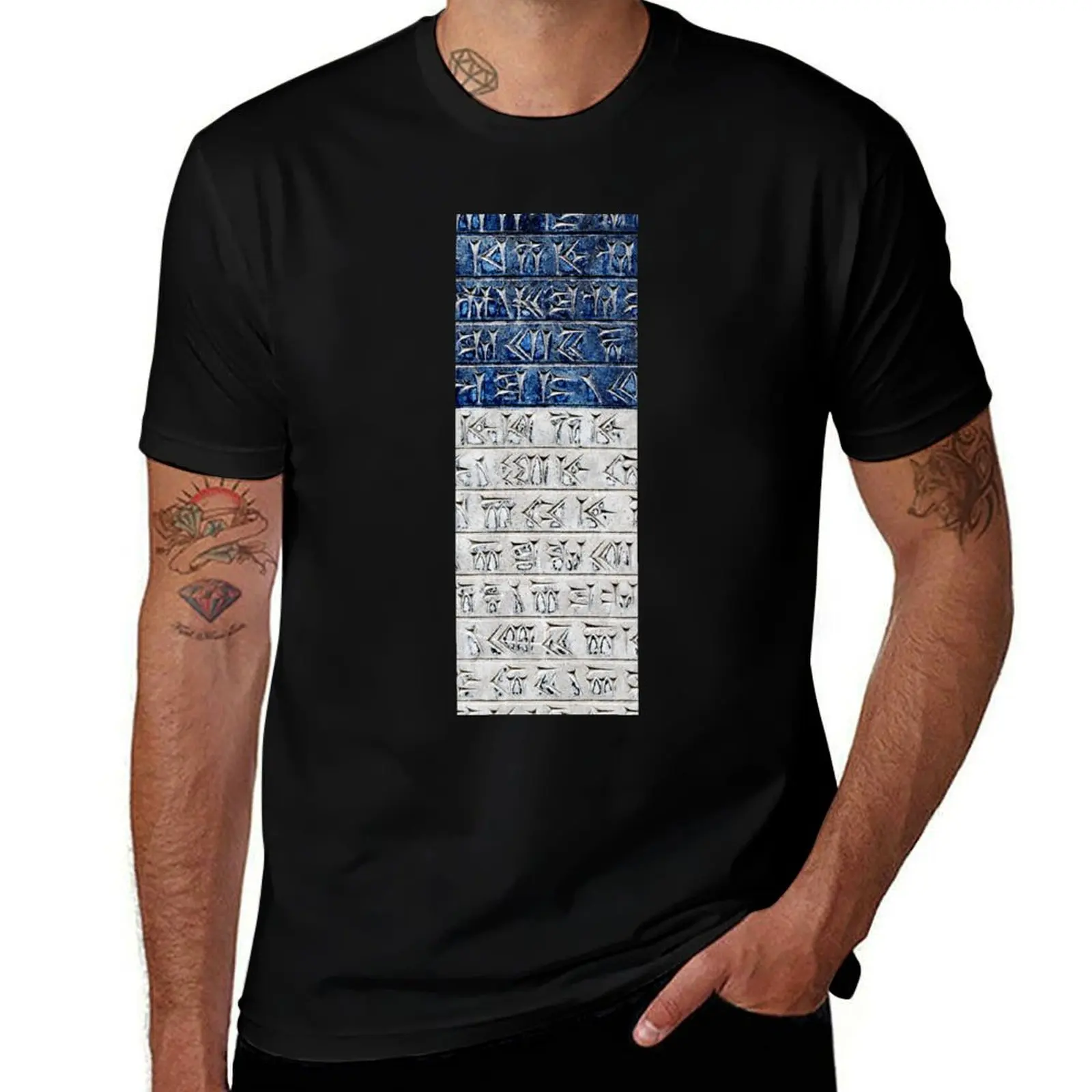 Persian Cuneiform Inscription T-Shirt t shirt man casual T-Shirt