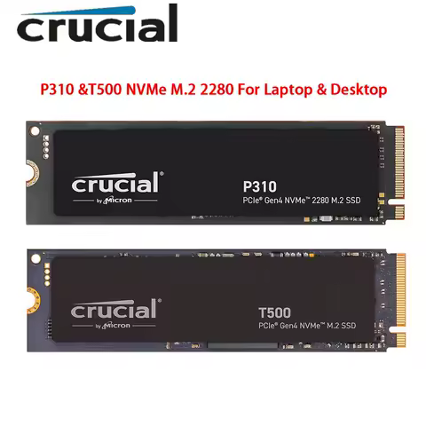 Crucial P310 T500 1TB 2TB 500GB 2280 PCIe Gen4 3D NAND NVMe M.2 SSD Internal Solid State Drive For Laptop Desktop PC disco duro