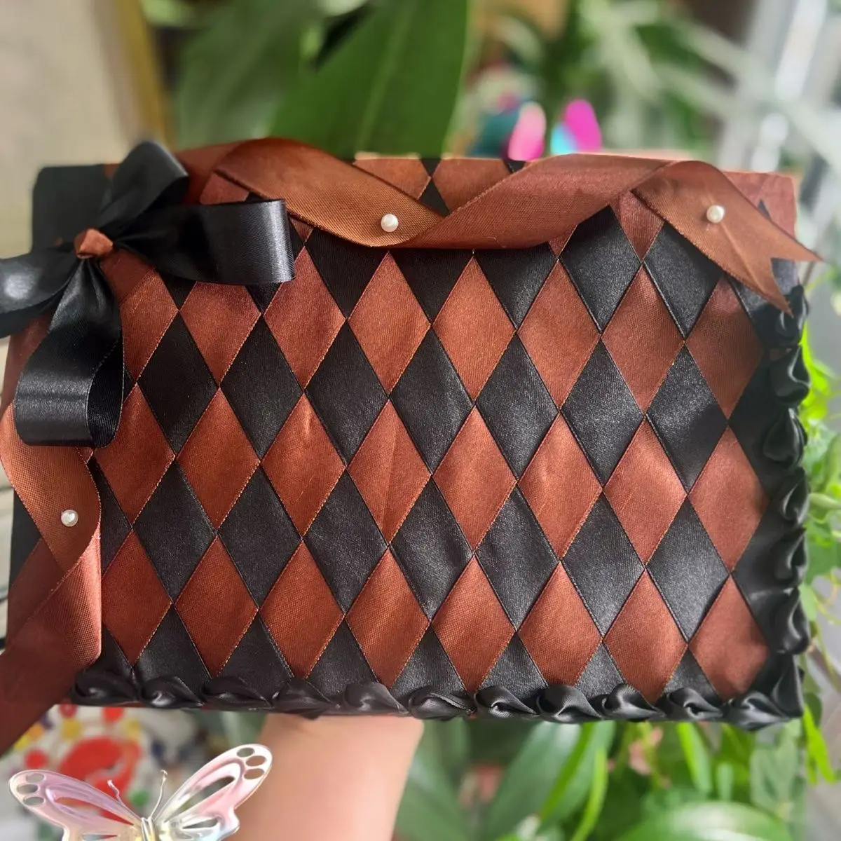 Luxury And Exquisite Cosplay Ita Bag Goods Display Accessories Bow Ribbon Insert Board, Badge Decoration Lace Backplate