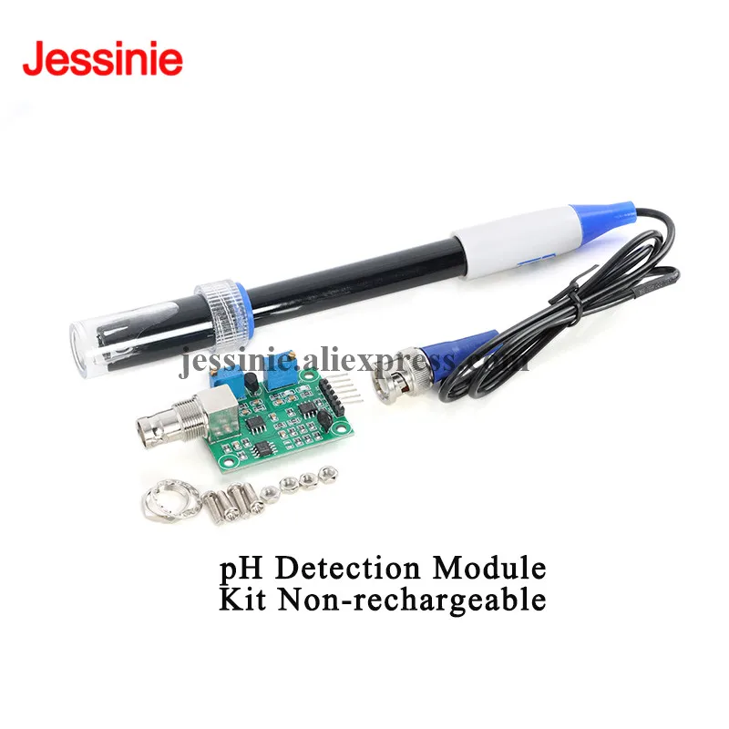 Liquid PH Test Detection Regulator Sensor Module Monitoring Control Meter Tester + BNC PH Electrode Probe For Arduino PH 0-14
