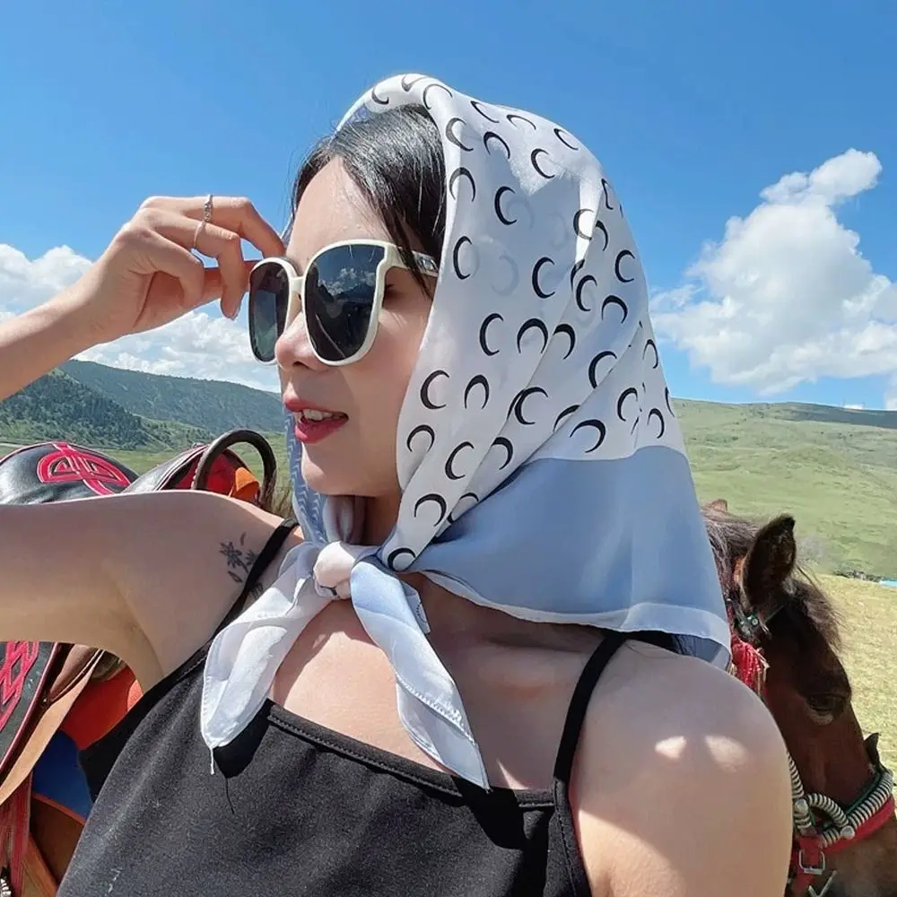 Ретро 70*70 см шарф для волос несколько стилей квадратный хиджаб защита от солнца в богемном стиле гладкая бандана для женщин