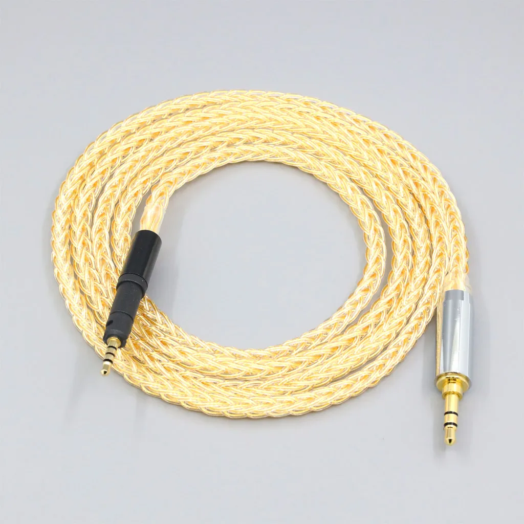 LN008440 8 Core 99% 7n cavo auricolare placcato oro 24k argento puro per Sennheiser HD599 HD569 HD 560S HD559 hd560s