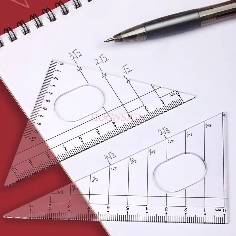 8pcs/set Compass and ruler set for students to use as drawing tools, professional drawing ruler and ruler