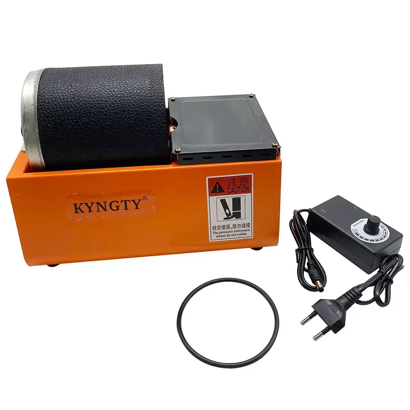 Electric Polishing Machine Buddha Beads Polishing and Grinding Low-speed Roller Rubber Barrel Polishing Machine