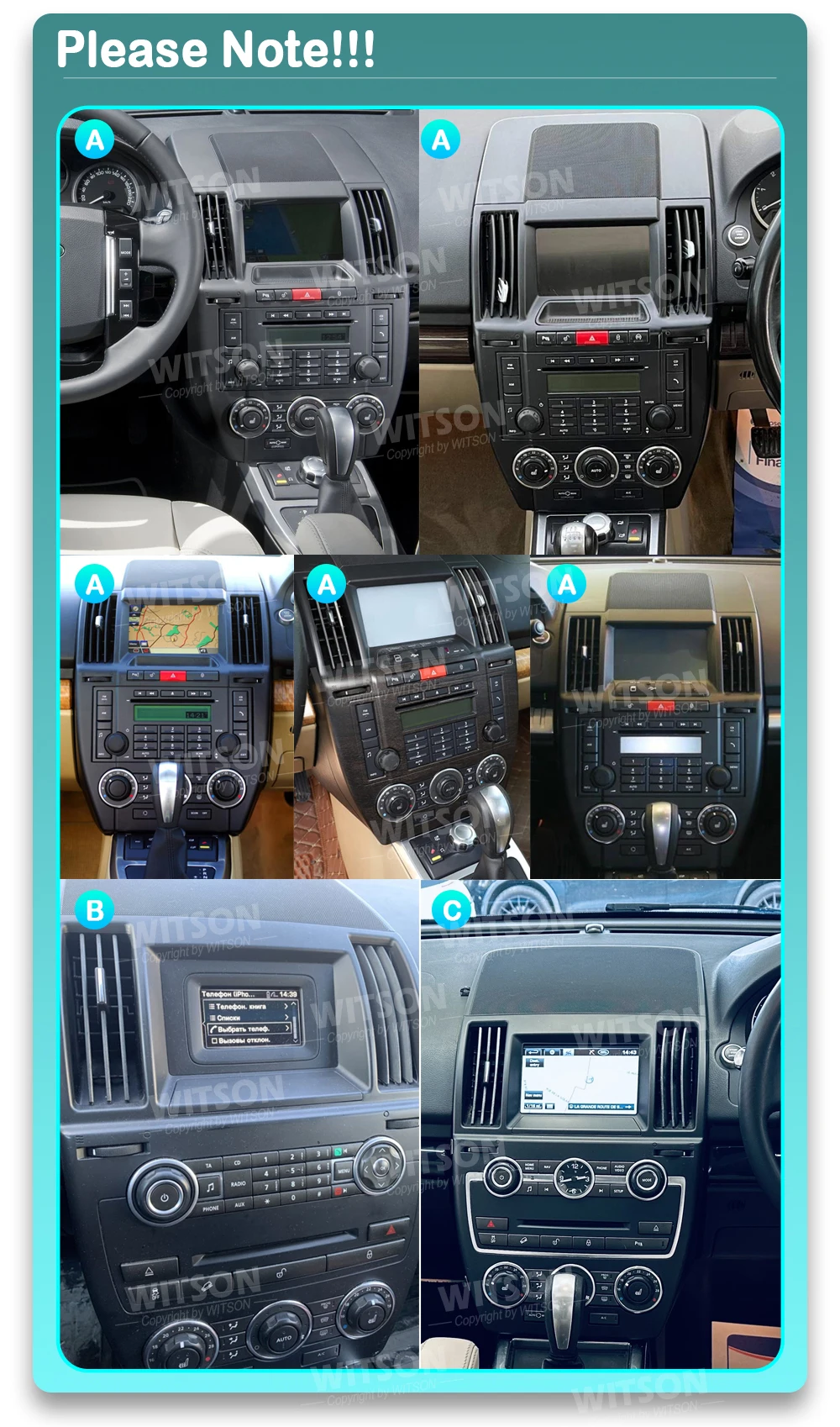 WITSON Android 14 TESLA STYLE For Land Rover Freelander 2 2007- 2015 QLED Car Radio Multimedia Video Carplay Navigation GPS