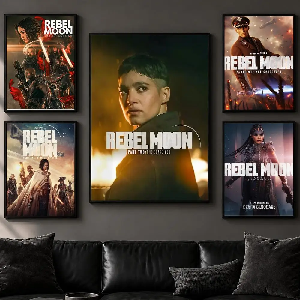 Movie R-Rebel MoonS Poster Art  Self-Adhesive No Glue Residue Wall Decor for Bedroom Living Room