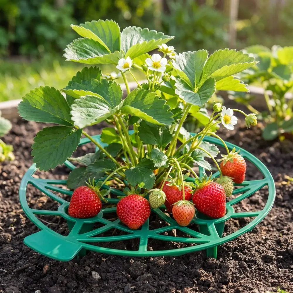 Durable Plastic Watermelon Stand Stable Design Anti- Rotting Fruit Tray Plant Support Hollow Out Fruit Bracket Gardening Use