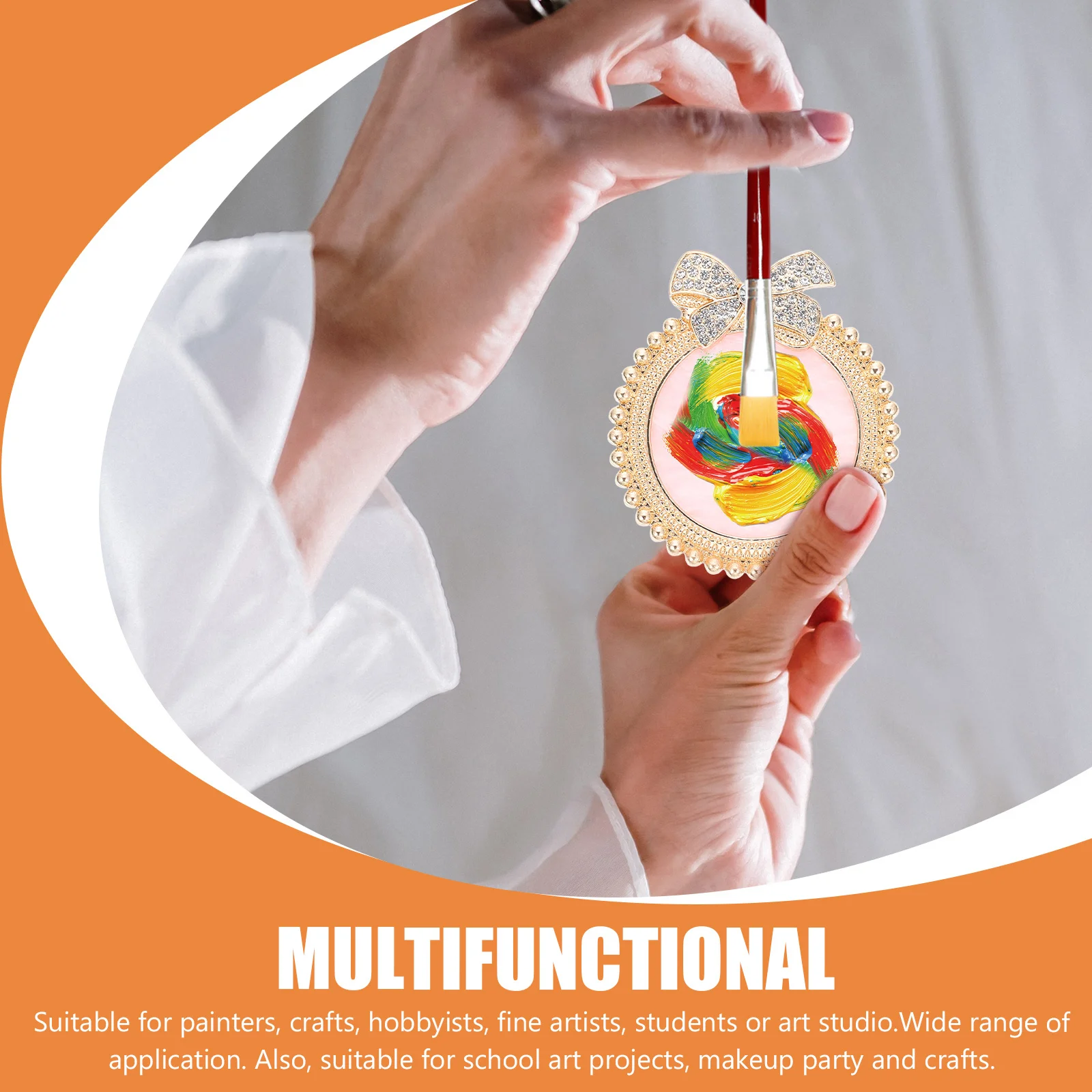 Plaque de mélange de couleurs, cadre Vintage, strass, plateau de peinture Durable pour Nail Art, plaque à pigments, fournitures d'art, mélangeur de bricolage