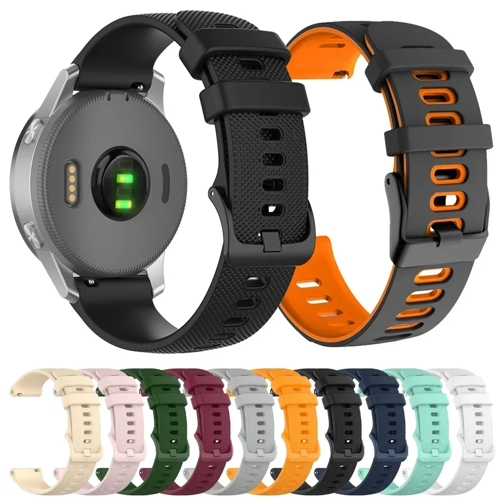 20 22mm Silicone Watchband Strap For Huawei Watch GT 4 GT2 GT3 42 46mm Honor Magic 2 For Garmin Active /VENU 3 2 Smart WristBand