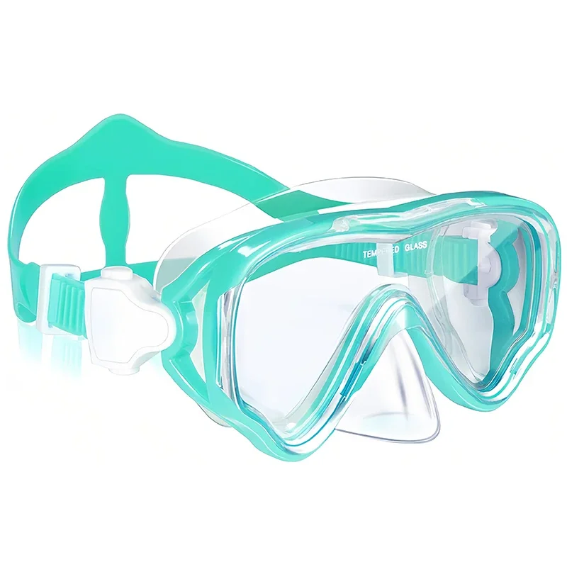 

Swimming Goggles for Kids 5-15 Anti Fog Wide View Children Snorkel Diving Glasses Tempered Glass with Nose Cover