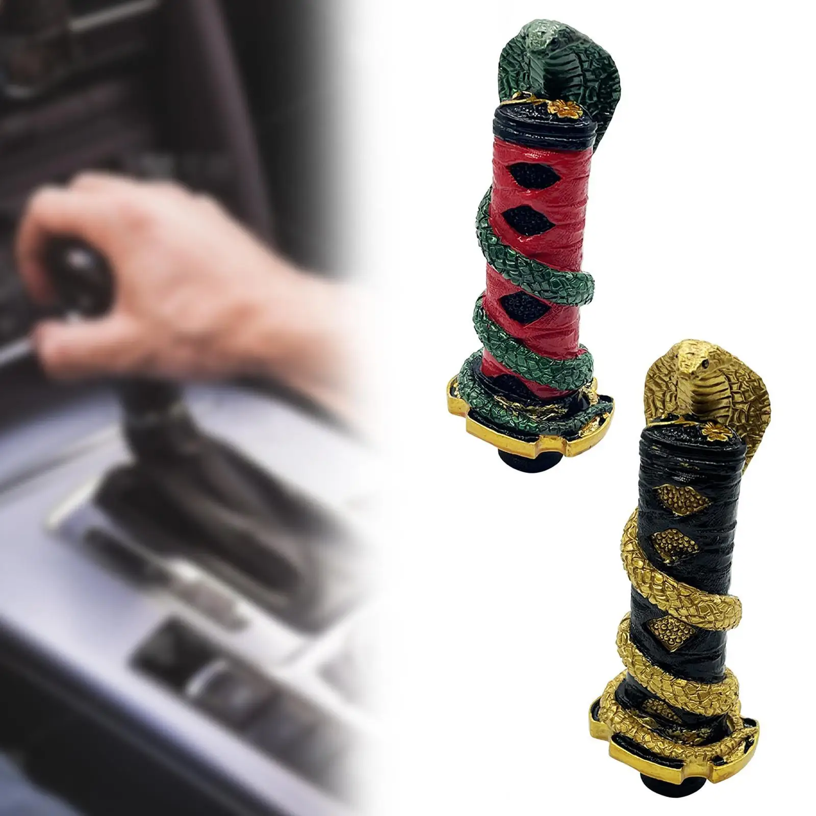 

Car Gear Shifter Knob Replace Snake Shape Easy to Install Shifter Lever Knob