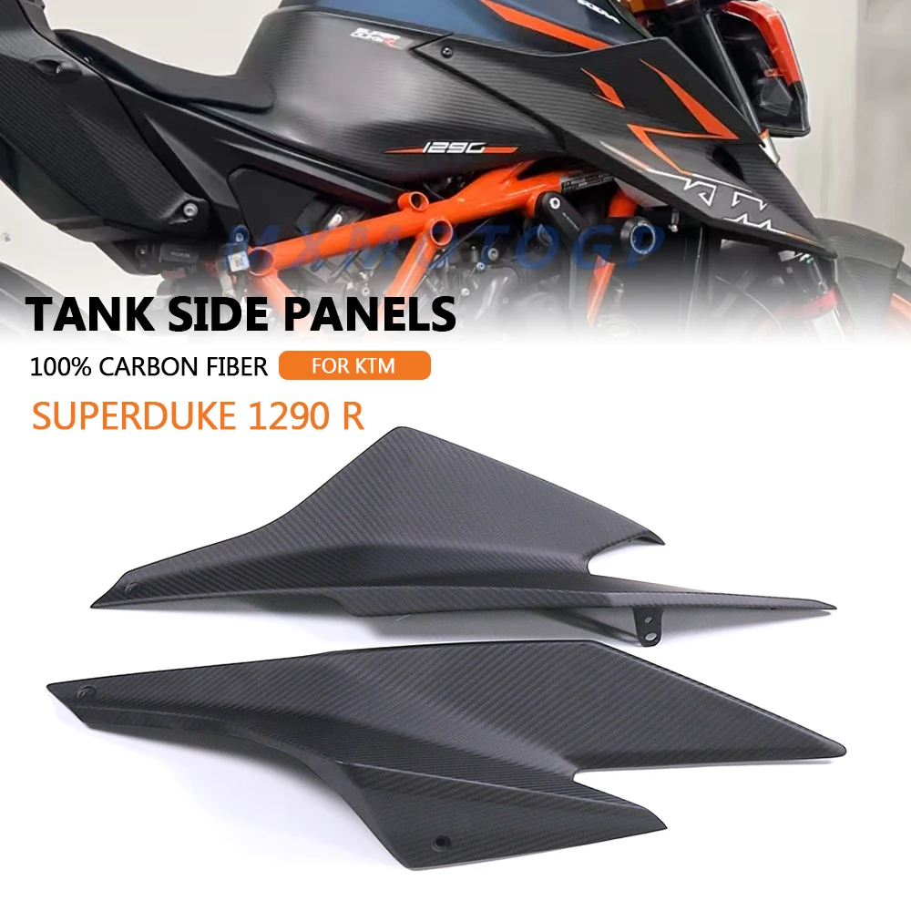 For KTM 1290 Super Duke R Superduke 1290 2020 2021 2022 2023 100% 3K Carbon Fiber Tank Side Panel Fairing Motorcycle Accessories