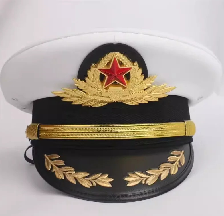 

Китайская морская шляпа Белая мужская кепка Performance