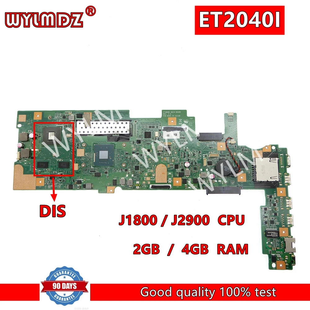 ET2040I Motherboard For Asus ET2040I  J1800 / J2900 CPU 2GB/4GB RAM Mainboard 100% Tested