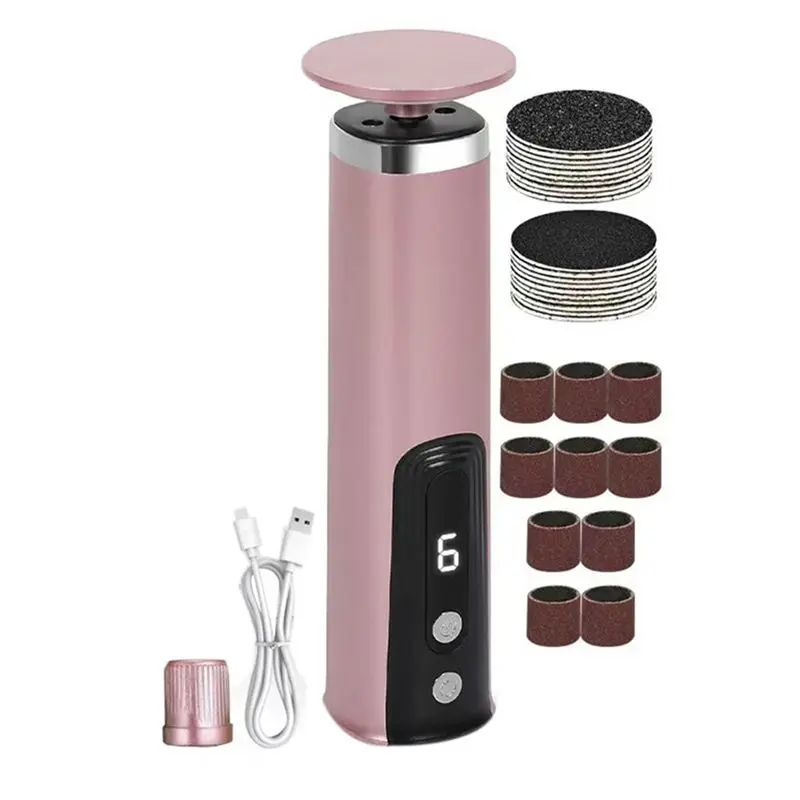 

Электрическая пилка для удаления мозолей для ухода за ногами, педикюрный инструмент для пяток, шлифовальная машинка для ног с наждачной бумагой