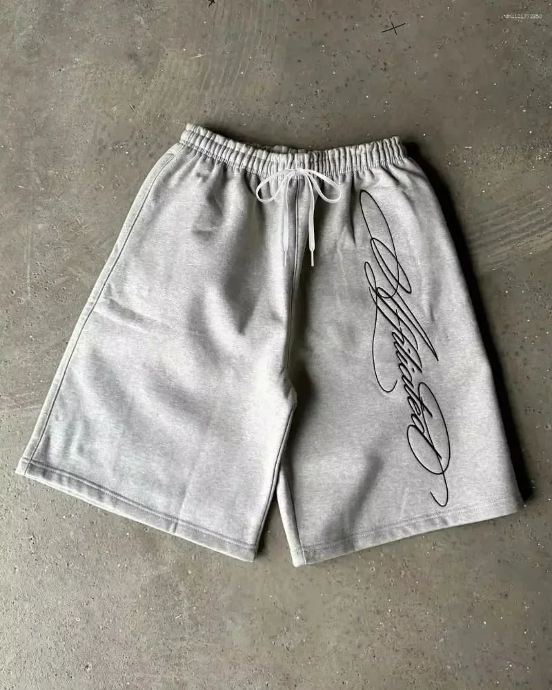 2026 Herren-Streetwear-Shorts im amerikanischen Retro-Stil – Hip-Hop-Graffiti-Buchstaben-Baggy-Sport-Jogging-Sommer-Freizeit-Basketballshorts – Detail 4