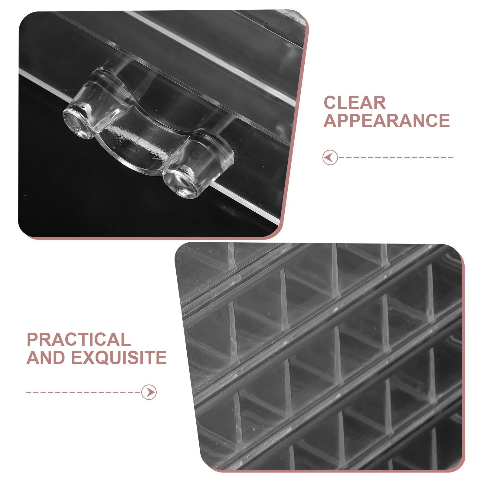 5 Drawer Necklace Holder Organizer Clear Jewelry Storage Box Organizer for Women Girls Necklace Pendant Display Case