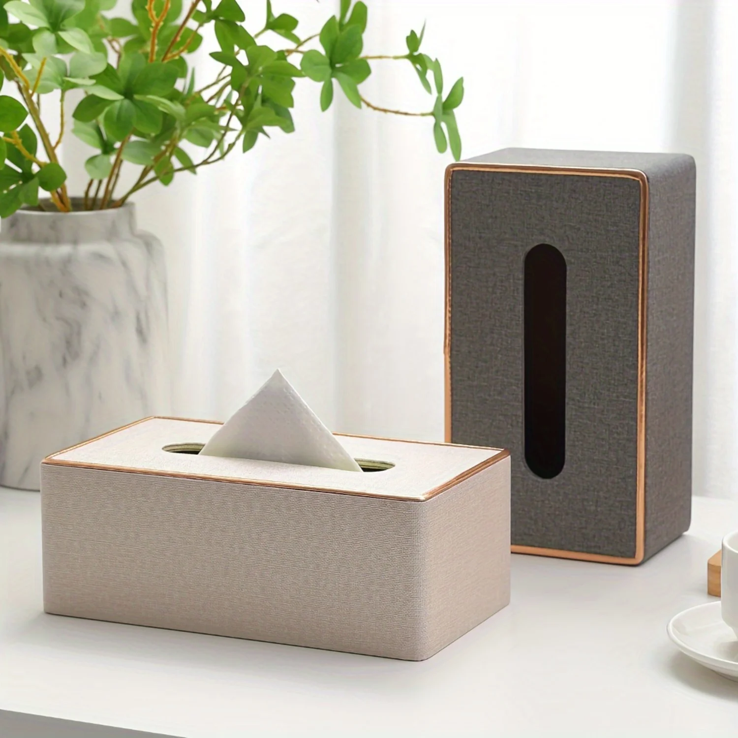 

1pc Leather Drawer Tissue Box for Daily Use, Bedroom, Living Room, Car - Decorative Christmas Gadget