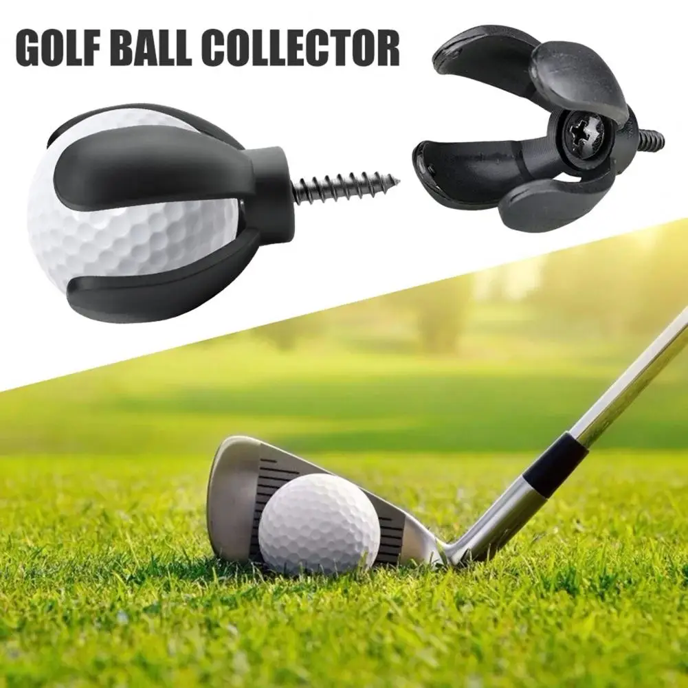 Mini Petal Golf Ball Retriever, 4-Prong Golf Ball Grabber Picker Putter Grip Golf Ball Sucker Pickup Tool With Screw view 2