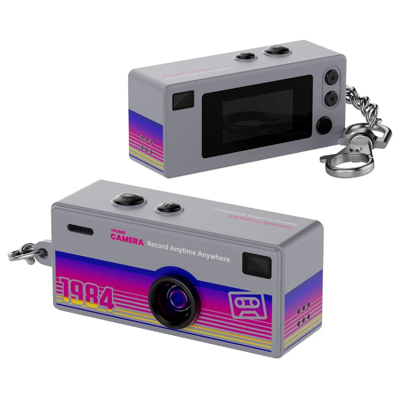 Mini sleutelhanger duimcamera met 1080P HD video-opname en 130 graden groothoeklens TFT LCD-scherm voor studenten 2025