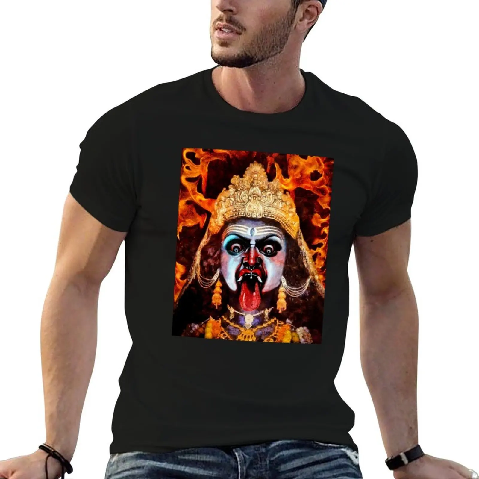 

Goddess Kali Kali is the Goddess of destruction Kali Art T-Shirt t shirts for man graphic tees man t shirt cotton T-Shirt
